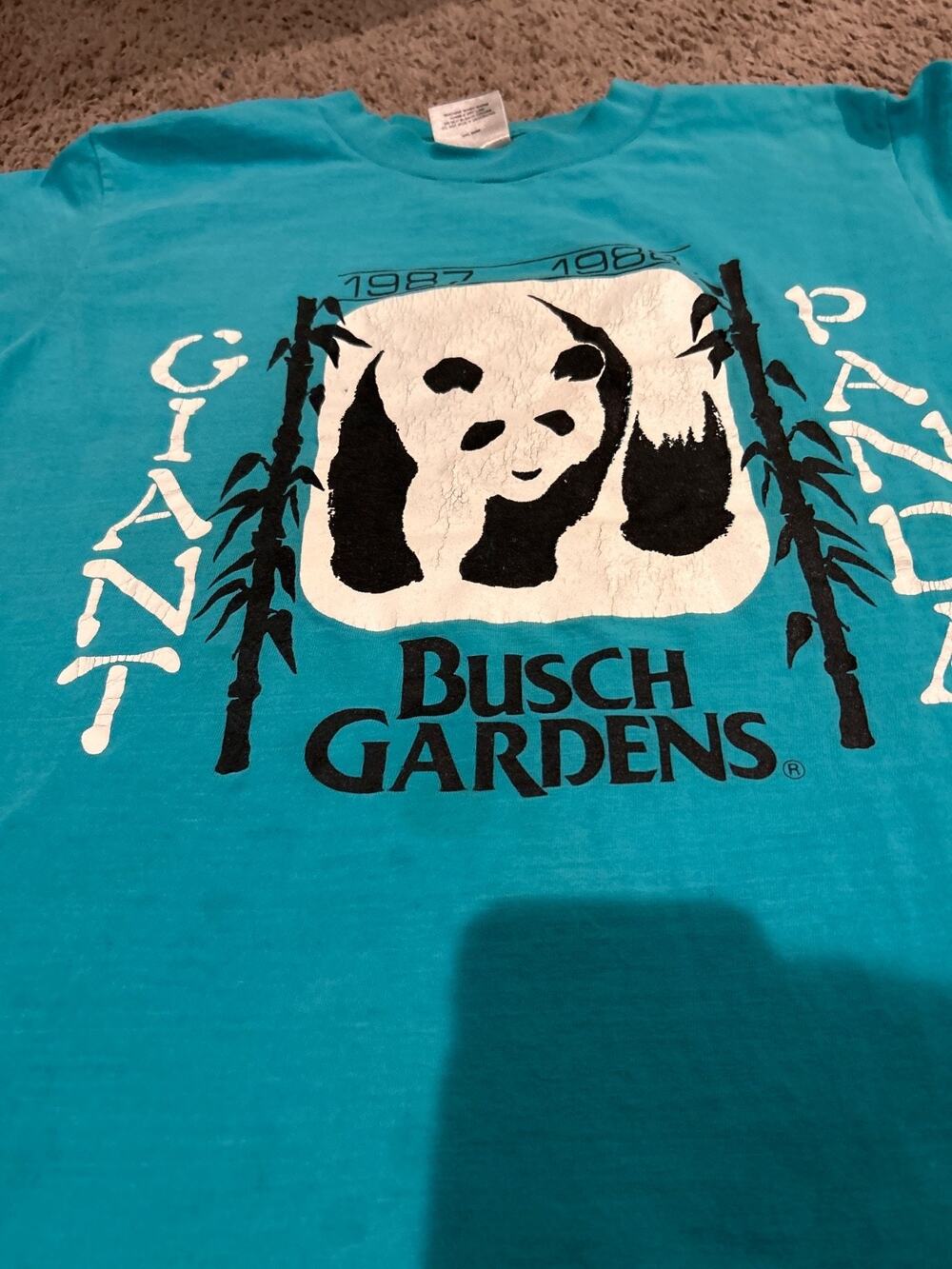 Vintage 1987 Busch Gardens "Giant Panda" Promo T-Shirt size large